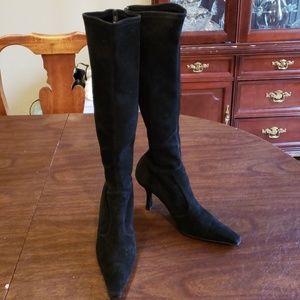 Stuart Weitzman Black Suede Boots